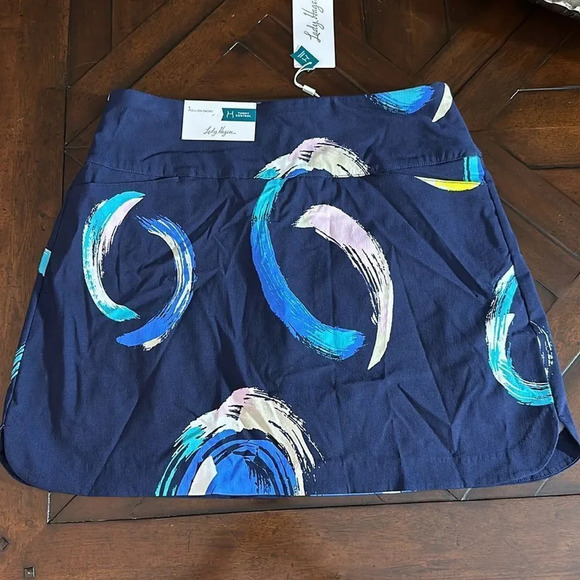 NWT Lady Hagen Womens 17" Tummy Control Skort Navy Print - Picture 5 of 6
